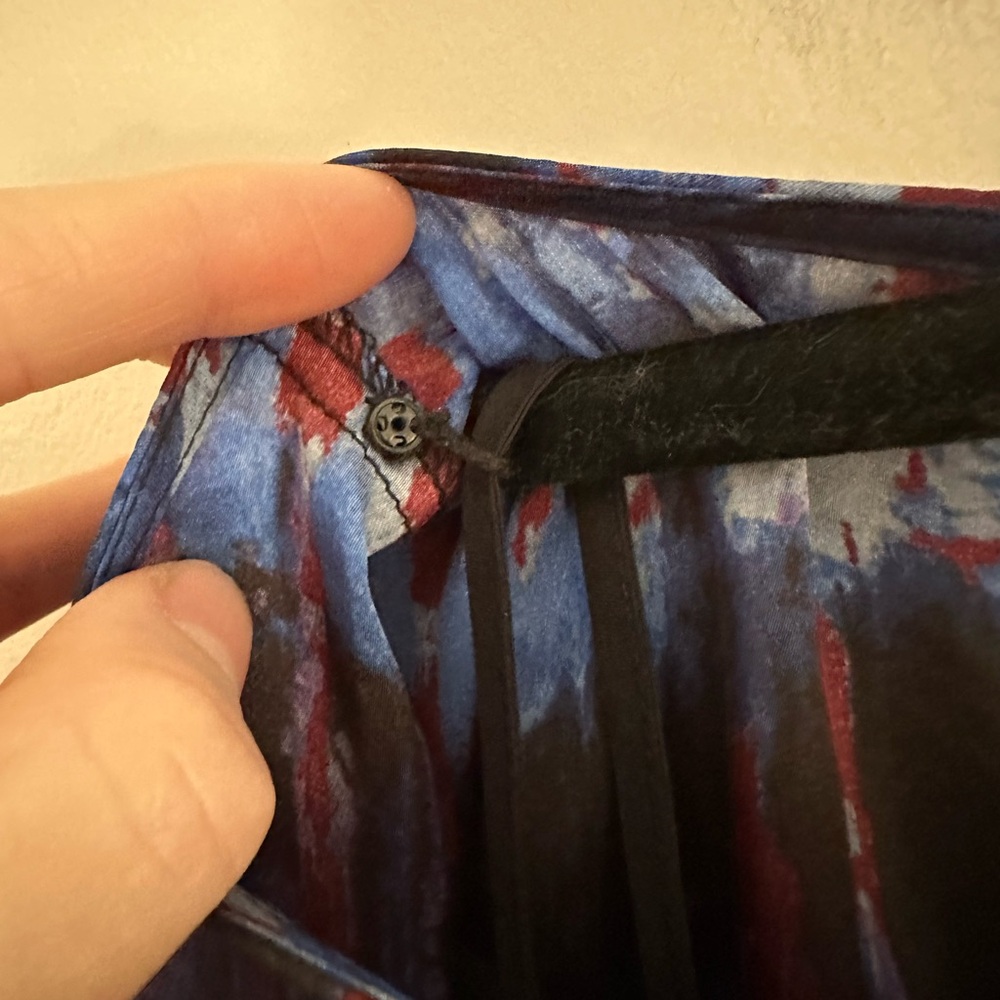 BB Dakota Emily Dress Blue Black Burgundy Small EUC - Picture 7 of 8